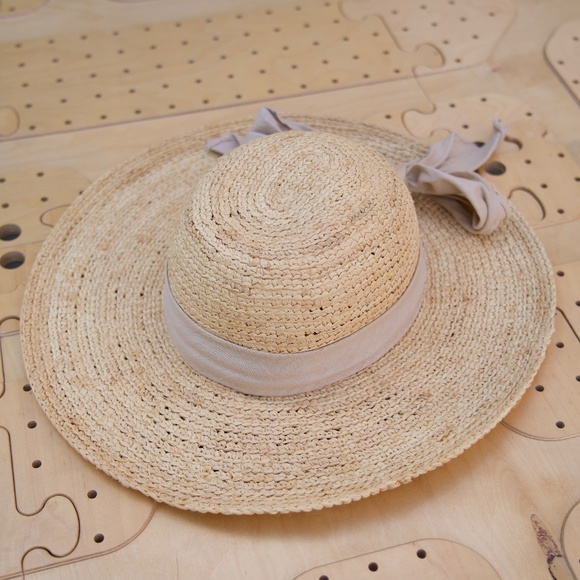 Vintage The Scala Collection Straw & Cotton Summer Hats Set Of 3 main image 9